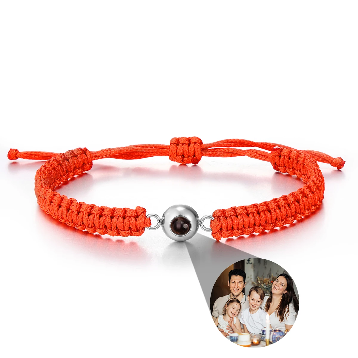 Wholesale New Projection Bracelets Stainless Circle Photo Bracelet Customized Colorful Woven Projection Bracelet Adjustable