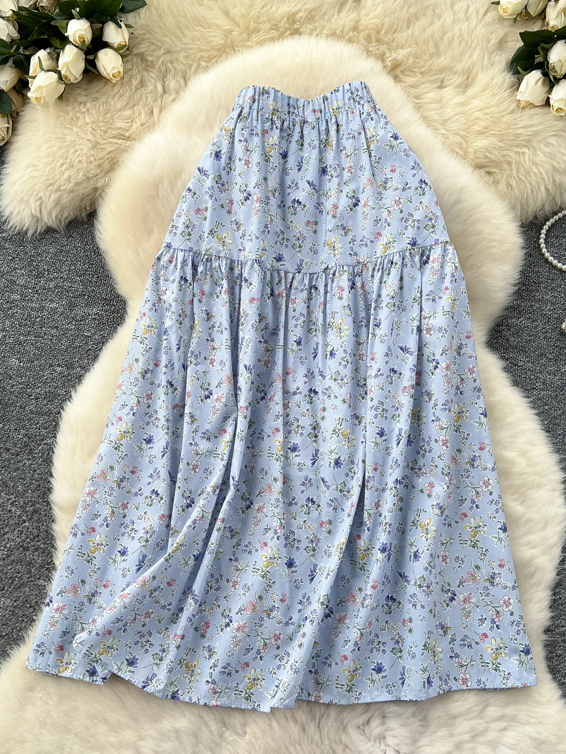 Morigirl spódnice lato 2025 japońska moda w stylu Vintage spódnica trapezowa w stylu etnicznym cały mecz Harajuku spódnica z kwiatowym nadrukiem kobiet