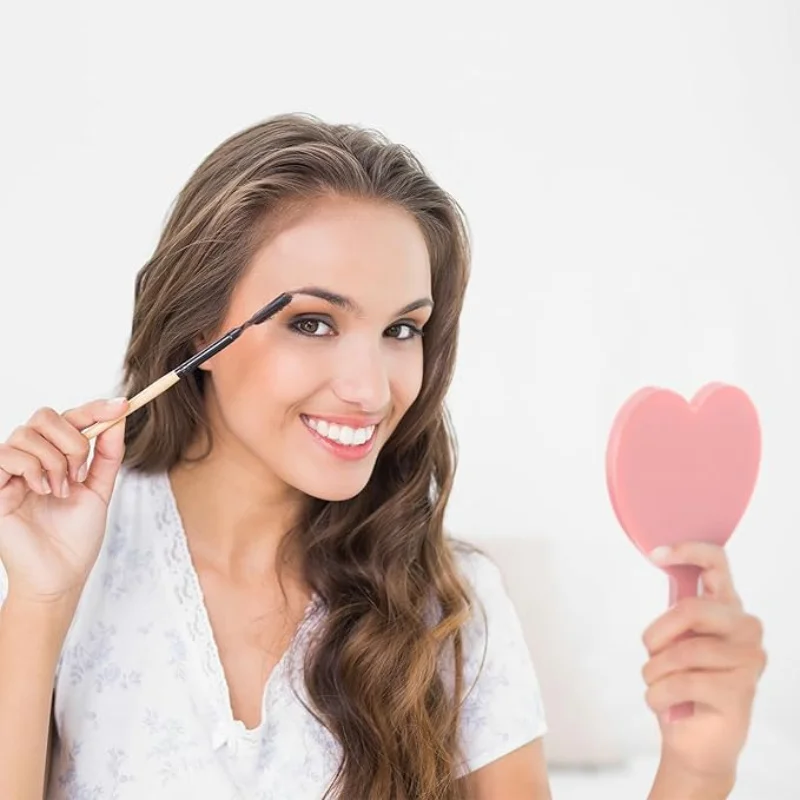 10/5 Pcs Small Love Mirror Portable Heart-shaped Handheld Makeup Mirror  Suitable As A Mini Gift for Ladies Princesses Party