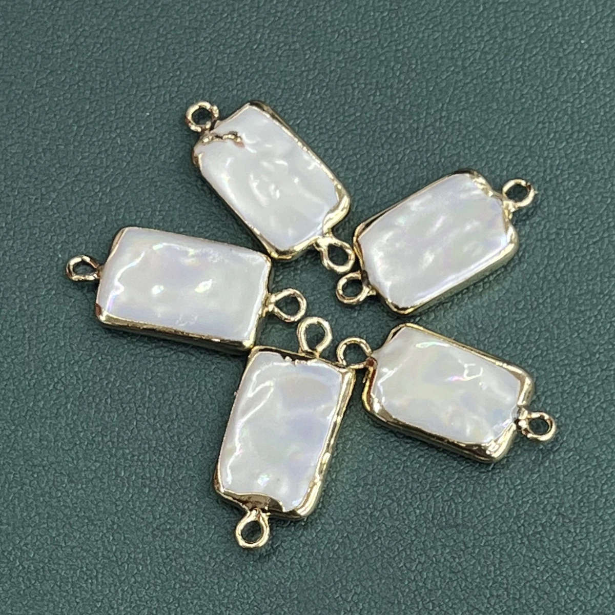 10x15mm Natural Freshwater Shell Pendant Rectangular Shell Link Exquisite Gift Jewelry Make DIY Necklace Earrings Accessories