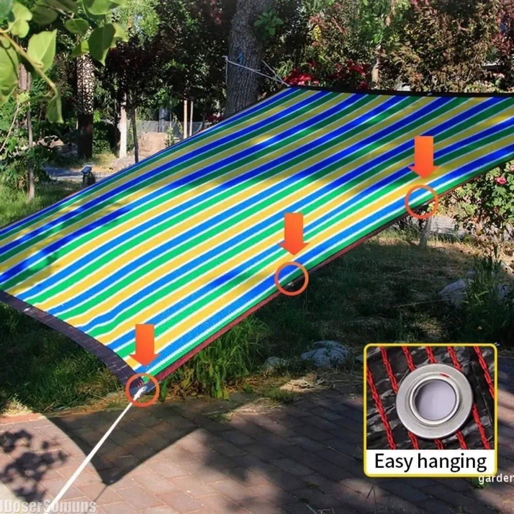 Garden Shade Cloth Mesh Cover Terrace Sunshade Net Taped Edge With Grommet Plant Shed Sail Outdoor Pergola Car Canopy Sunblock