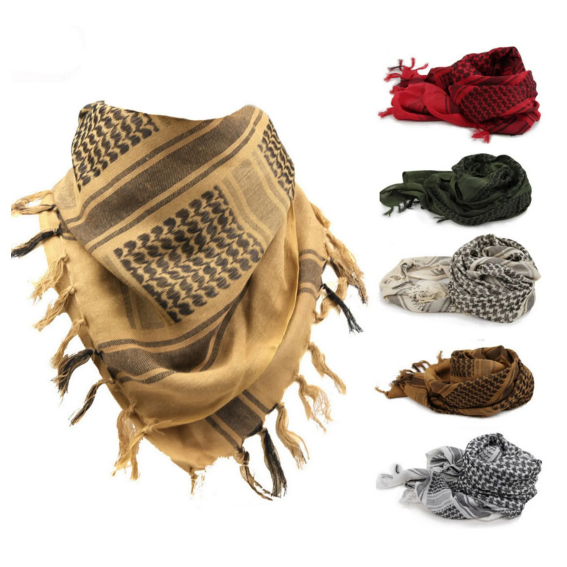 

Japanese Selection Summer Breathable Man Women Tactical Arab Scarf Fashion Outdoor Lightweight Hijab Spring Plaid Head Scarf CS