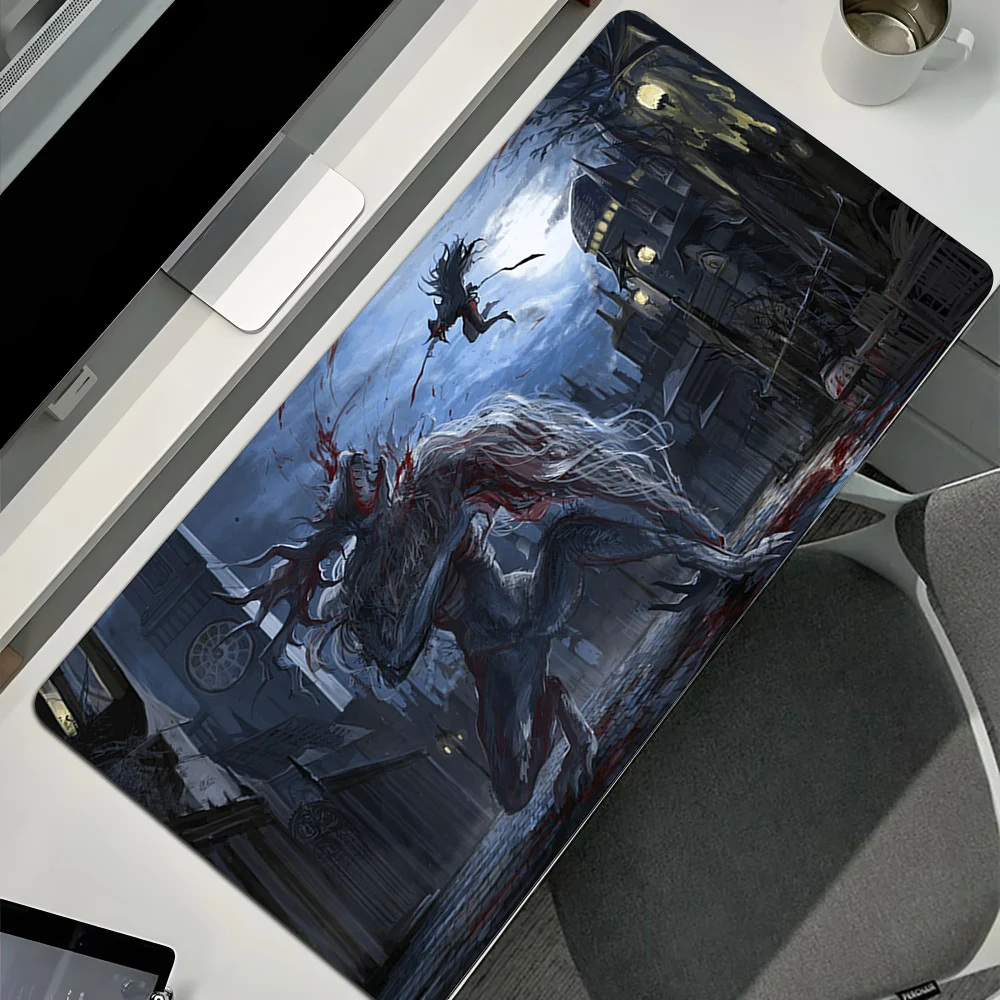 Cool New Bloodborne Gamer Play Mats E-sports Mousepad Large Gaming Mouse Pad Keyboards Table Mat Office Accessories Desk Rug