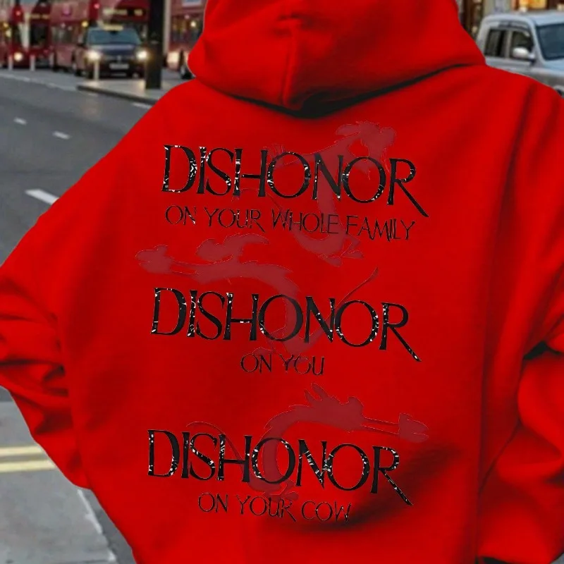 Disney Mulan Hoodie Men's Hoodie Autumn/Winter New Collection Men's and Women's Casual Loose Plush Clothes