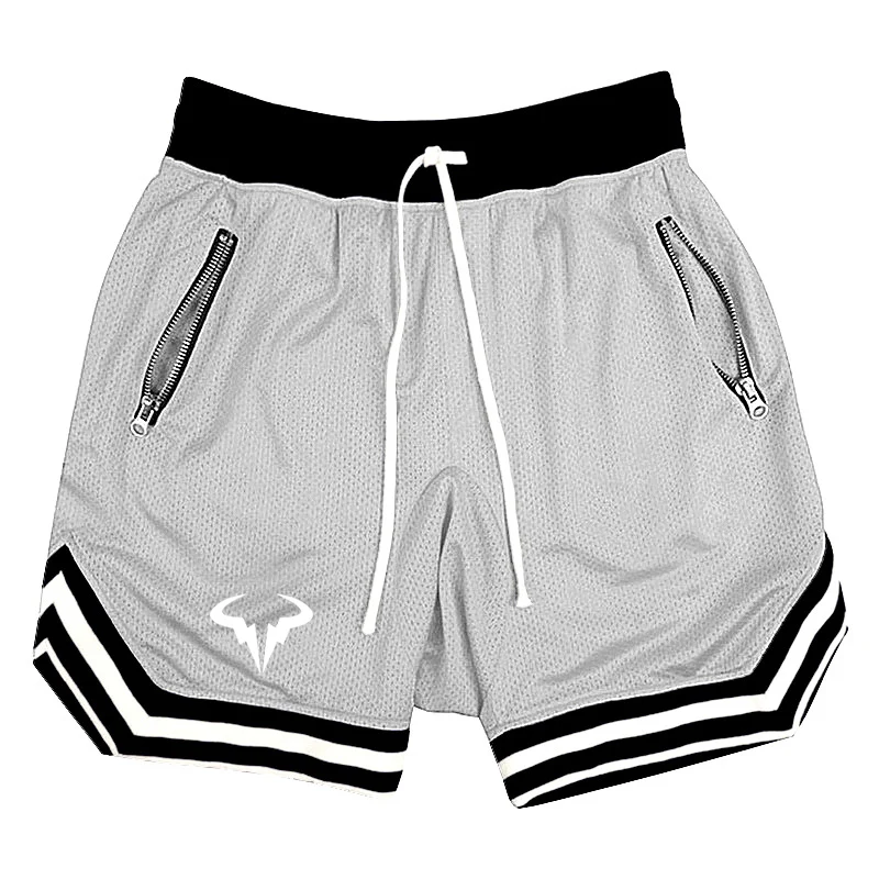 

2025 Summer Men Rafael Nadal Symbol Logo Print Popular Loose Solid Color Drawstring Streetwear Casual High Quality Sports Shorts