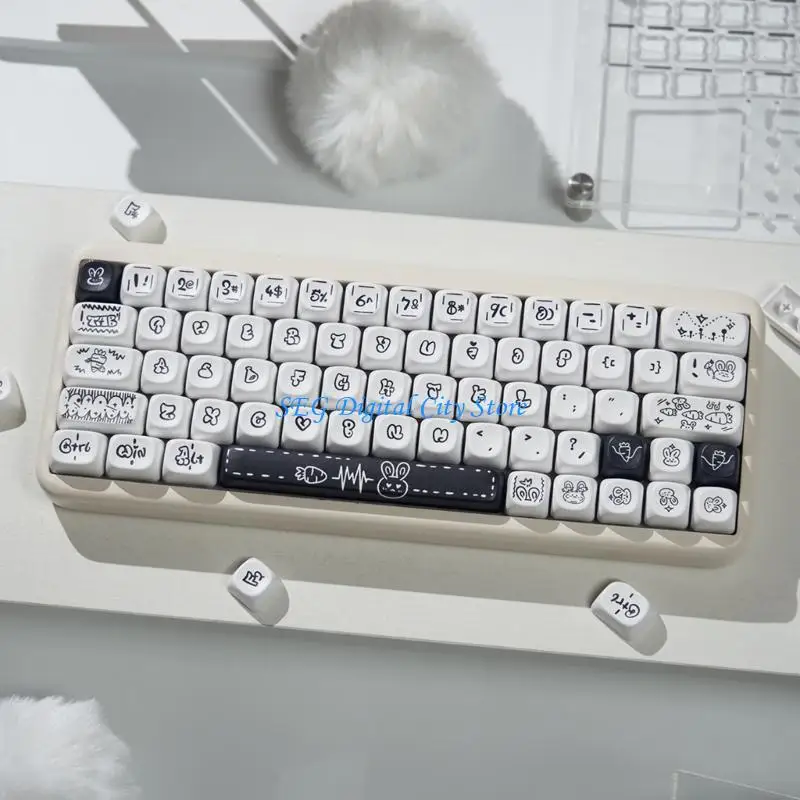 

U75B 130Keys Dye Sublimation PBT Carrot Keycaps for Mechanical Keyboards