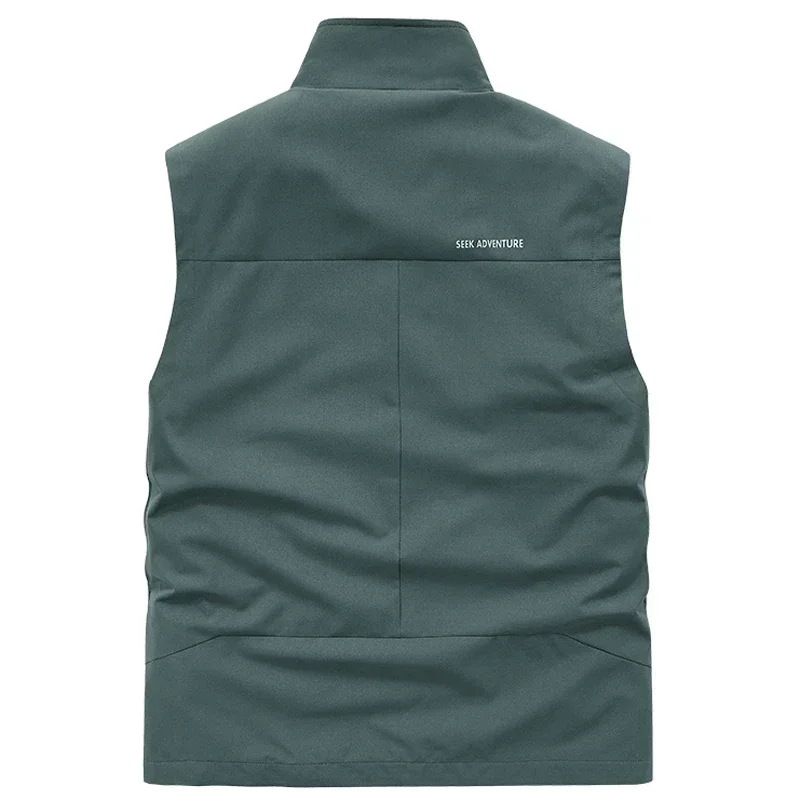 Men Summer Outdoor Work Safari Fishing Travel Photo Hiking Vest with Pockets Gym Jogging Running Sport Sleeveless Mesh Waistcoat