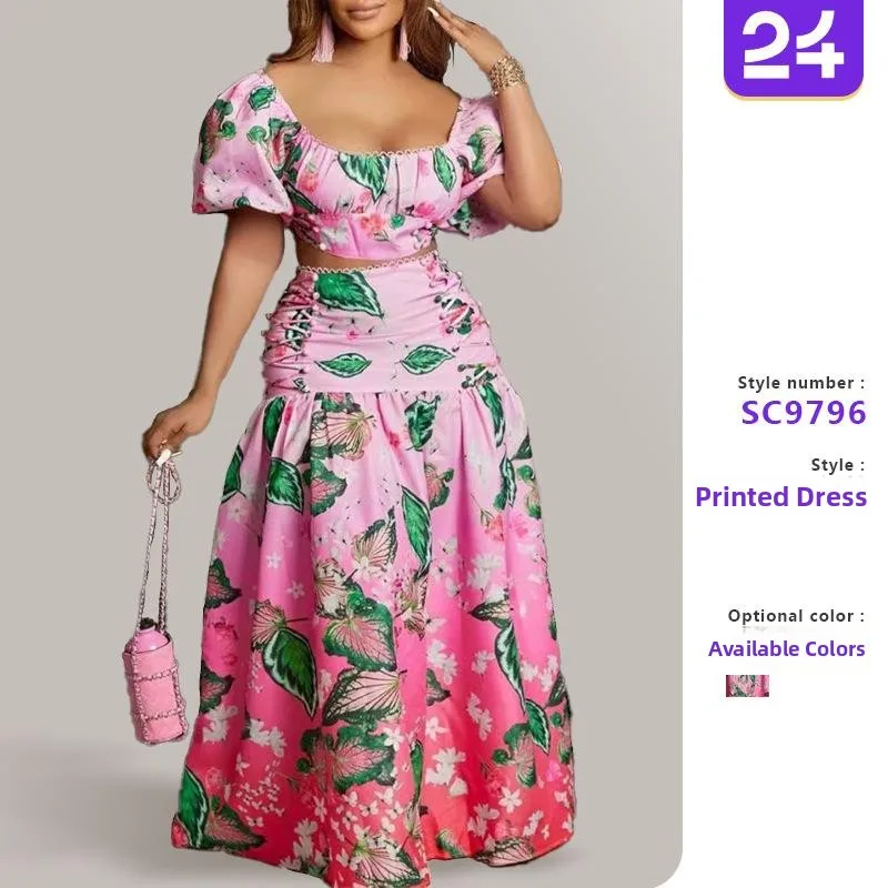 

Women's Le Adient Print Two-Pa Faion Set Long Pants Svel Commute Sle Suitable for All Seasons Brand Unbranded