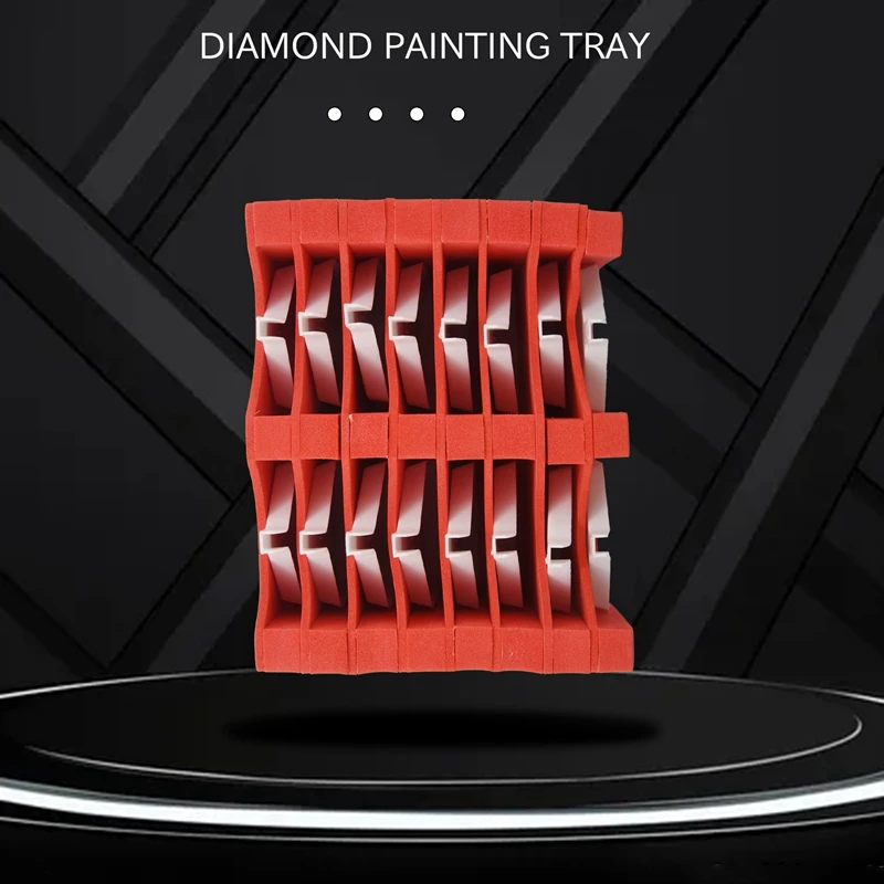 Bandeja organizadora para pintura con diamantes, 16 ranuras, accesorios para pintura con diamantes, Kits de herramientas
