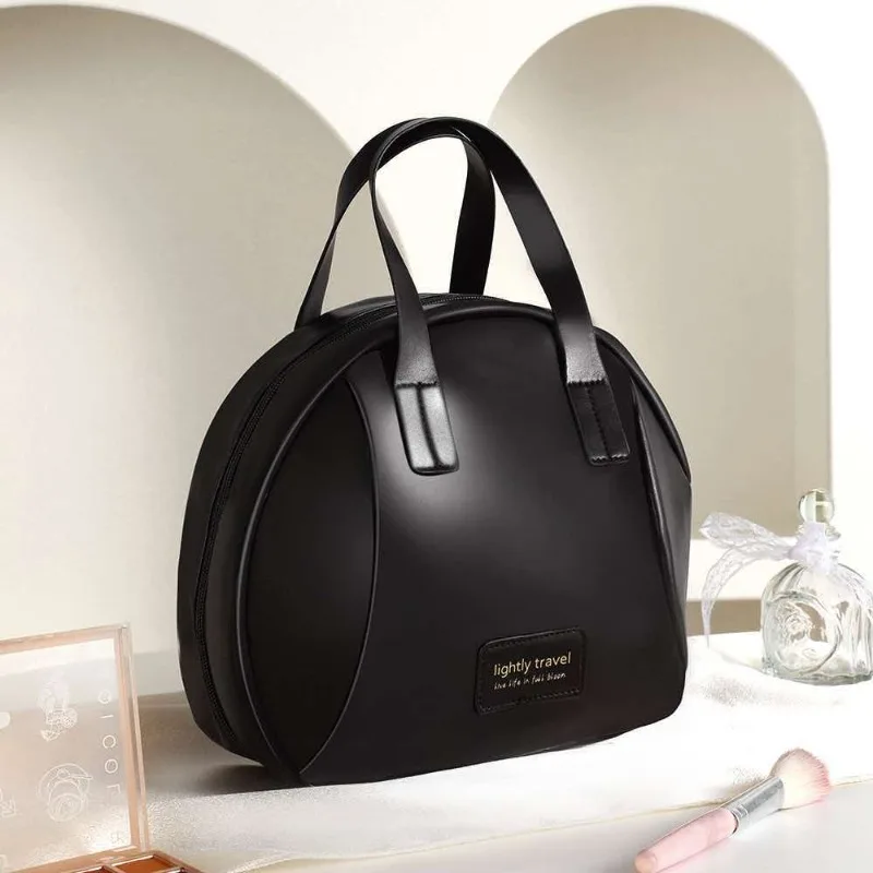 Travel waterproof makeup bag with large capacity, high-end feel, multifunctional storage, portable handheld shell makeup bag