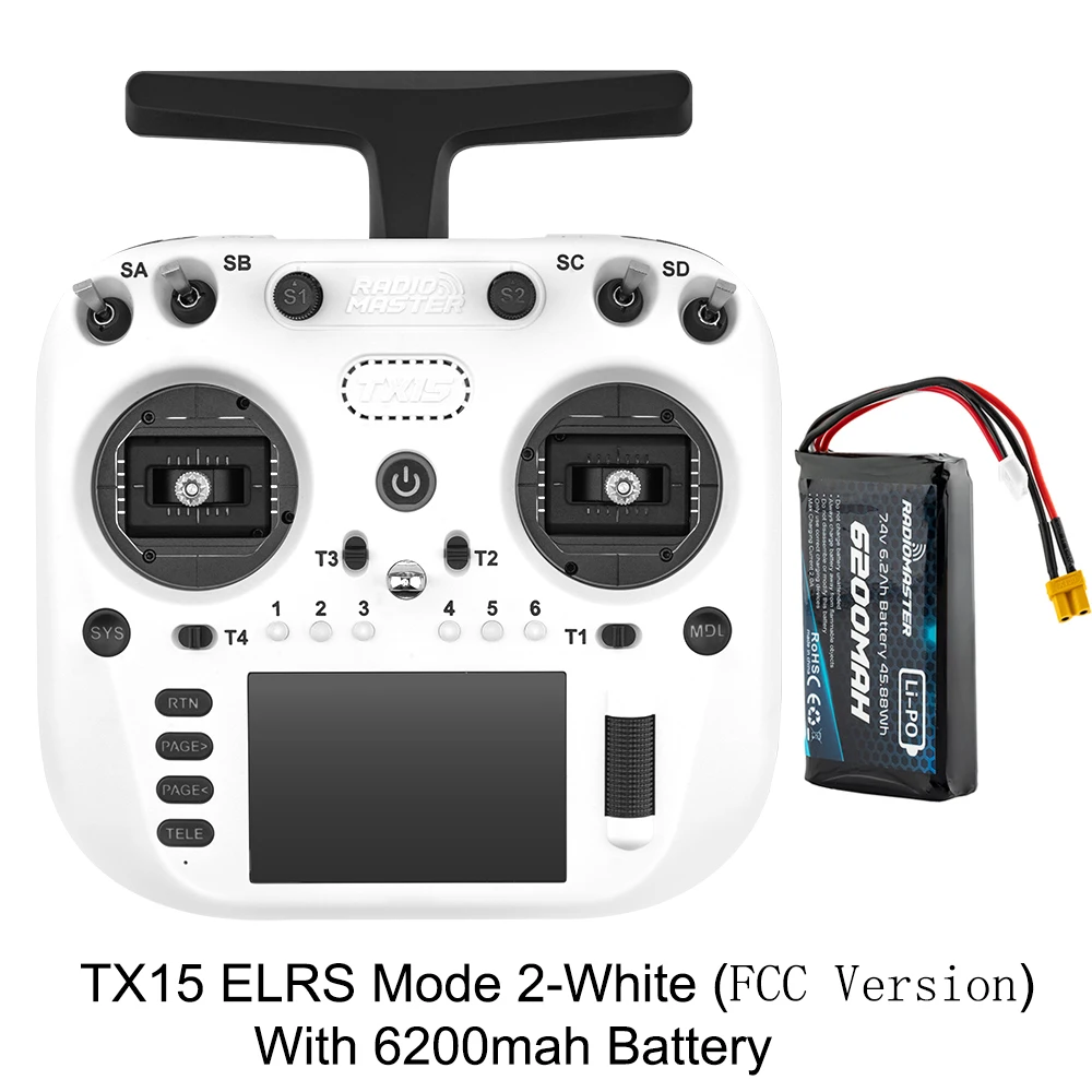 Pre-Order Radiomaster TX15 3,5 inch IPS touchscreen radiocontroller ExpressLRS V5.0 Hall Gimbal ingebouwde gyromicrofoon