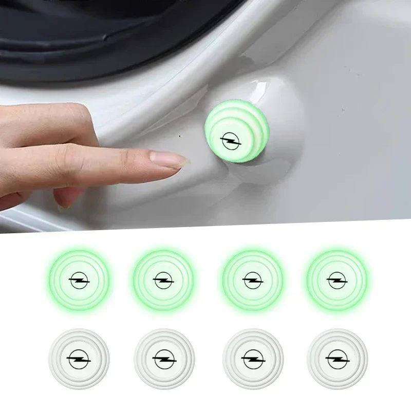 

1/2/4 шт. светящиеся силиконовые амортизирующие накладки на двери автомобиля для Opel Astra, Insignia, Corsa, Zafira, Meriva, Mokka, Vivaro, Vectra