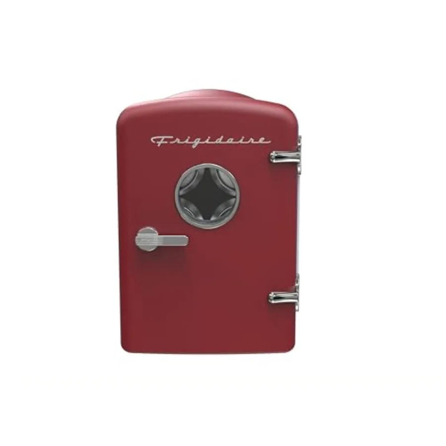 

EFMIS171 Retro Mini Portable Personal Fridge - Ideal for Home, Office or Dorm - Includes Carrying Handle, AC/DC Wall/Car Charge