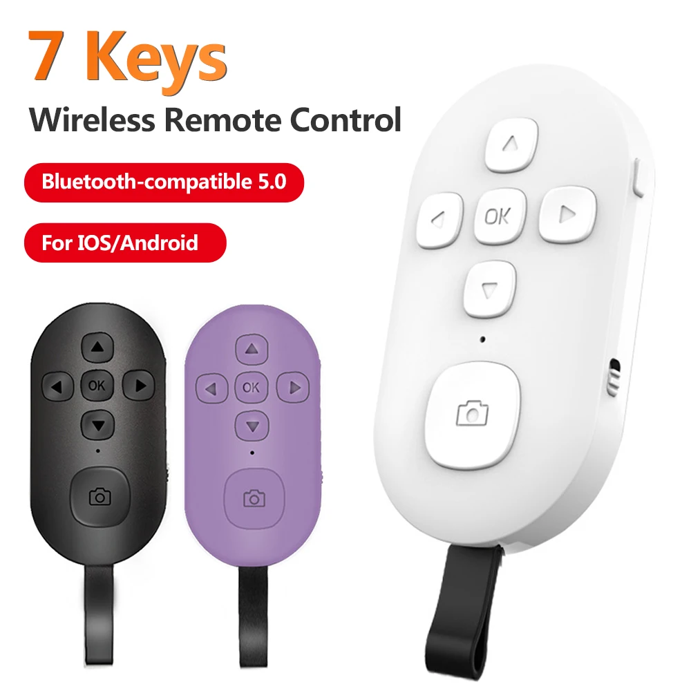 Mobile Phone Selfie Shutter Wireless Remote Controller for IOS/Android e-book Page Turning Bluetooth-compatible 5.0 Controller