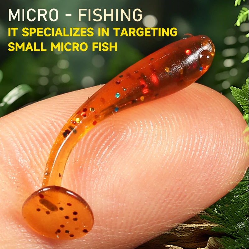 Supercontinent A soft bait new minnow 4cm/30pcs 2.7cm/50pcs fishing lures sinking tremor bait Soft Fishing Lure Fishy Worms lure