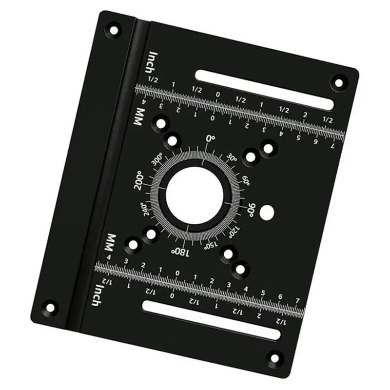 A02M-Router Lift/Insert Plate-Woodworking Router Table Insert For Compact And Full-Size For Woodworking Routers Black