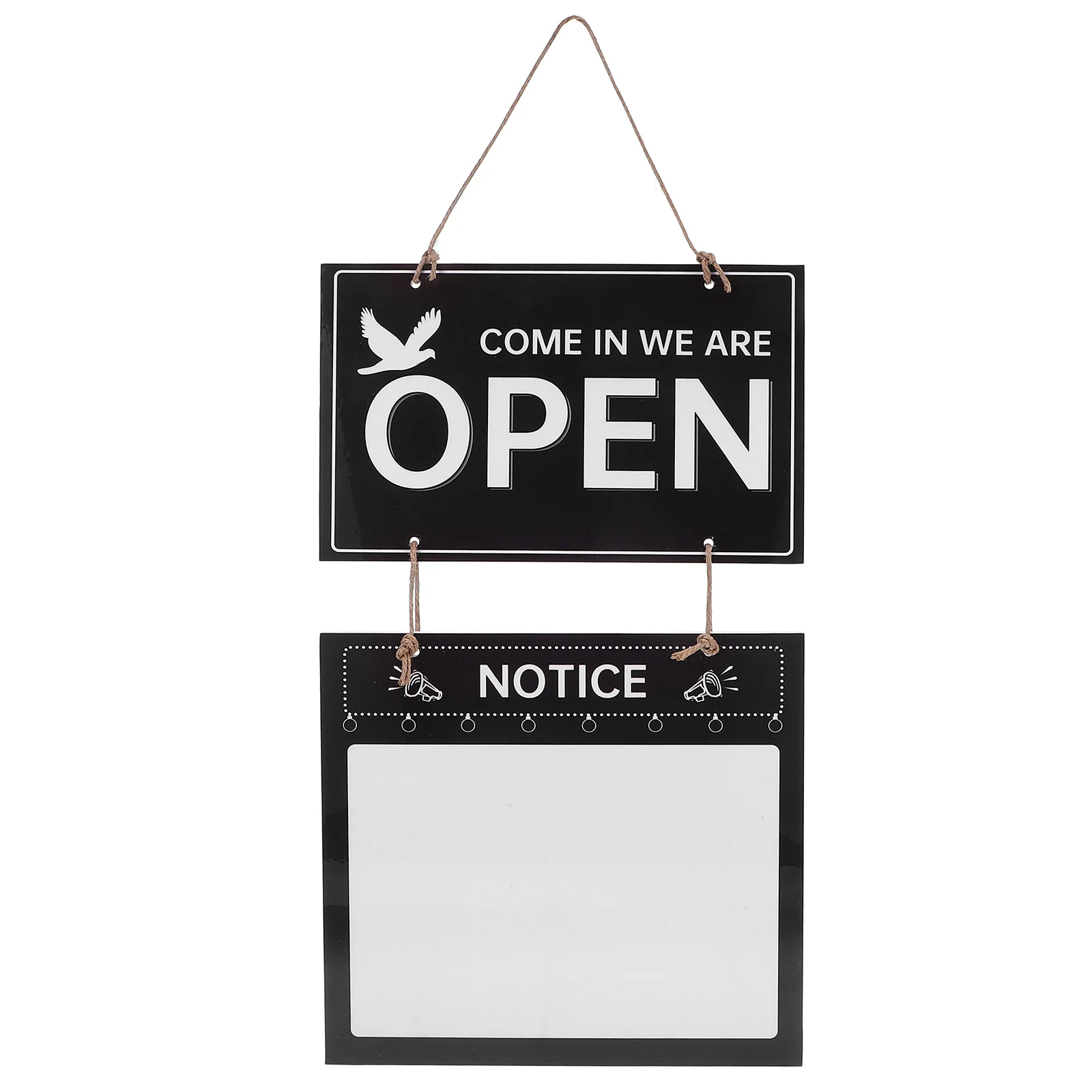 

Double Sided Wooden Open Closed Sign Erasable Hanging Business Hours Board for Shop Cafe Salon Store Decorative Wear-Resistant
