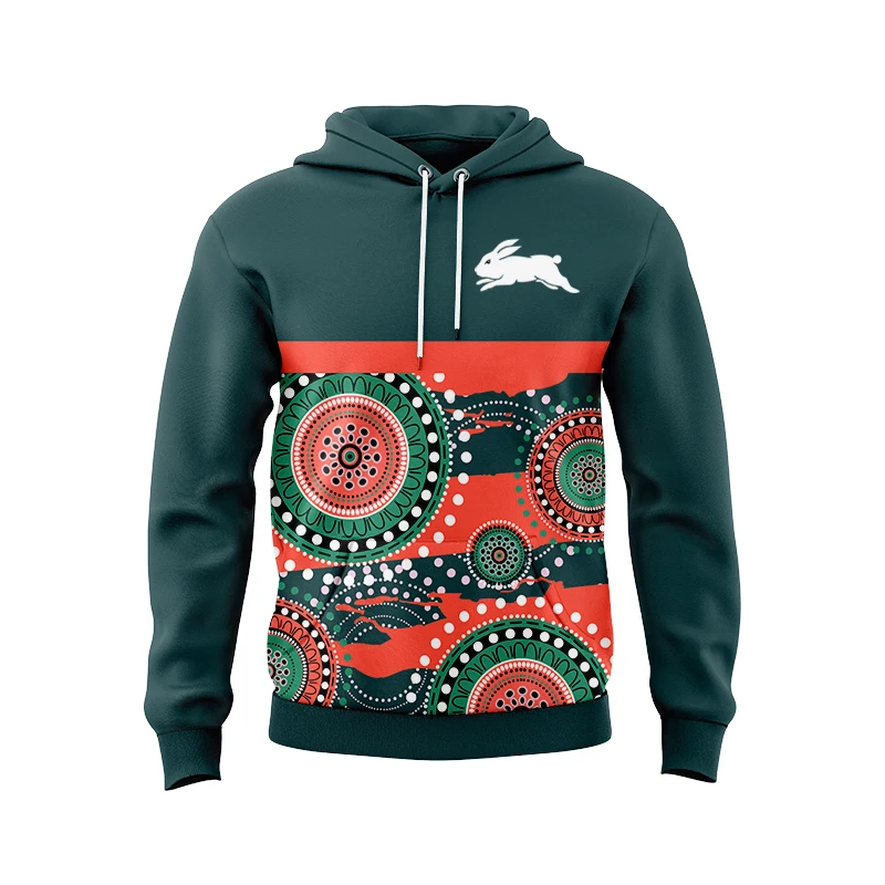 South Sydney Rabbitohs Rugby Jersey, Casa e Fora, Hoodie Treinamento, Nome Personalizado e Número