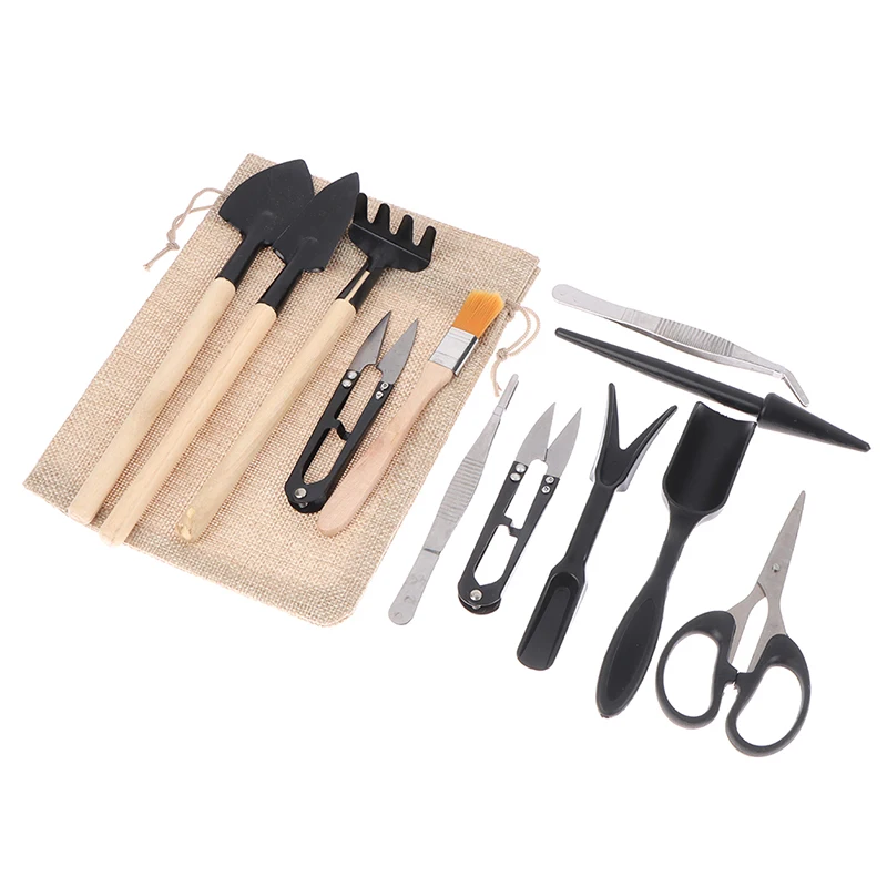 13 Pcs Plant Garden Tools Set For Succulents Potted Plants Seedling Starter Spade Pruning Tweezers Scissors