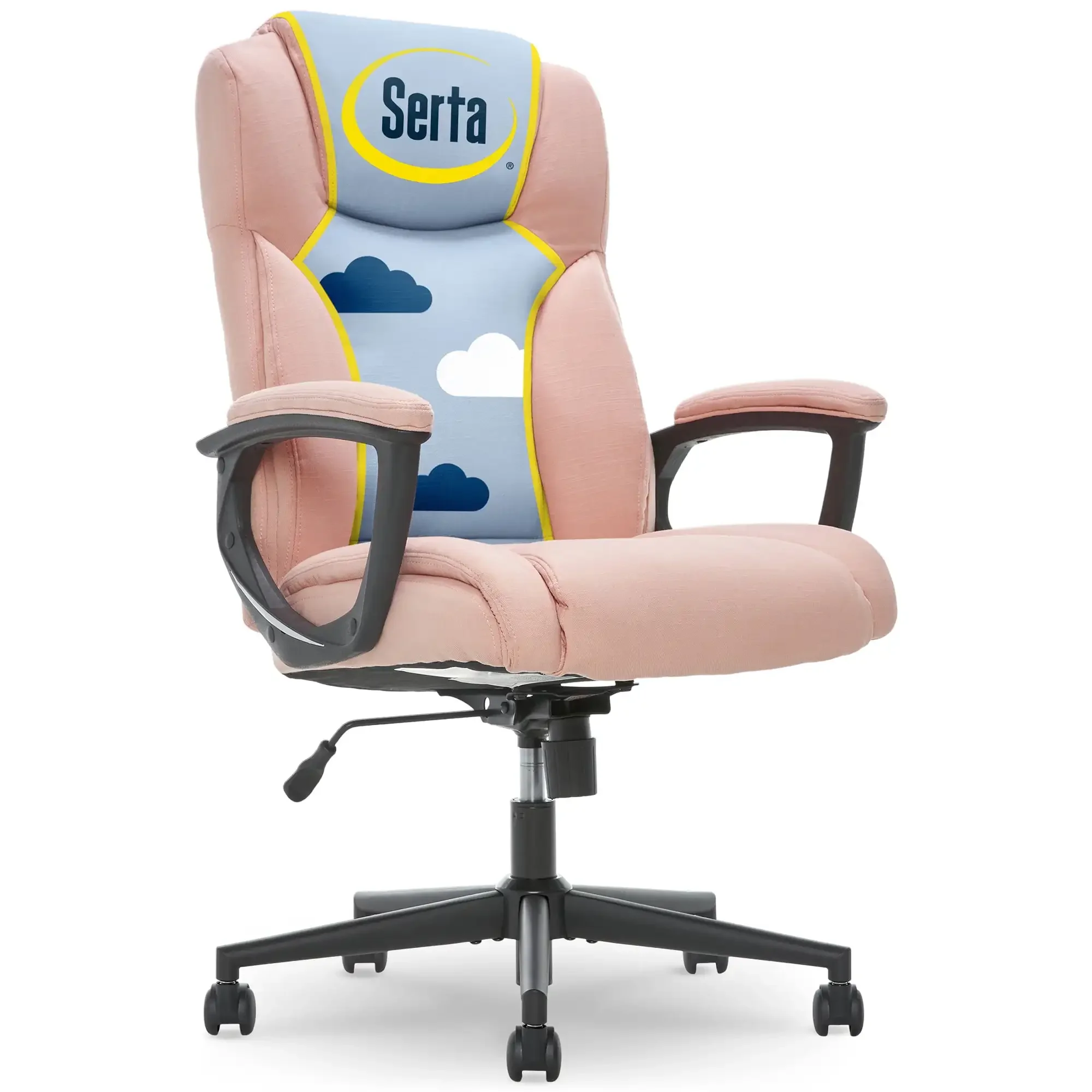 

Connor Microfiber High Back Executive Chair with Arms, Pink