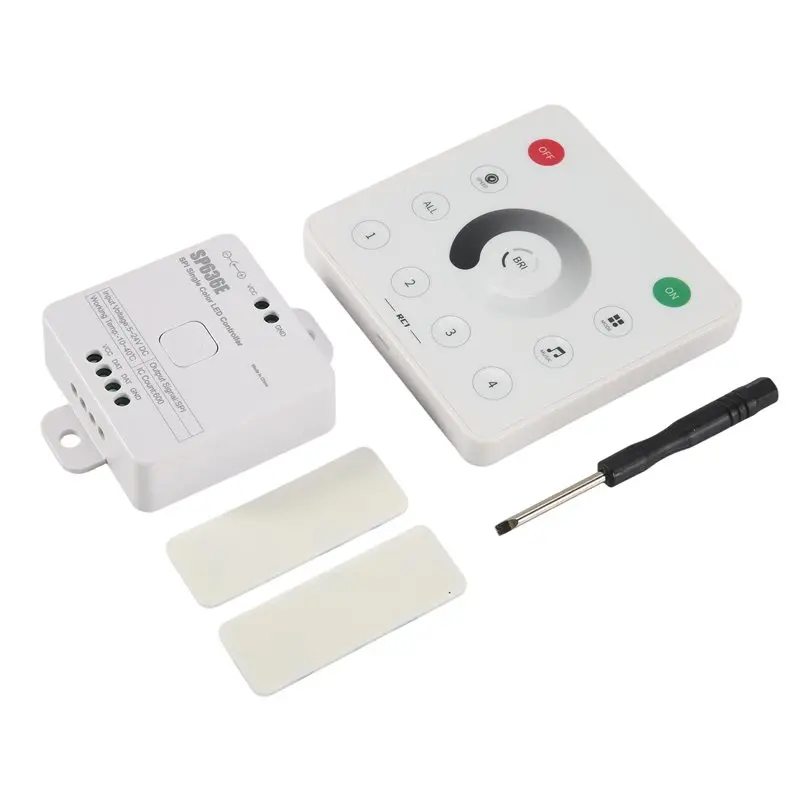 AC88-AND-SP636E SPI DC5-24V Monochrome Controller With AND-RC1 Remote Control Support 2.4G Touch Remote Control