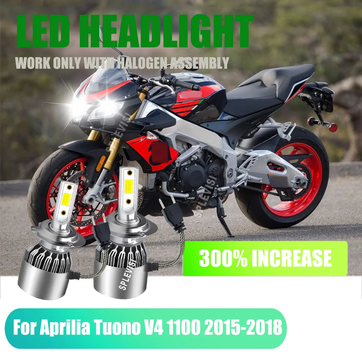 

3000K 6000K 8000K H7 LED Headlight Headlamp - without blinding other drivers For Aprilia Tuono V4 1100 2015 2016 2017 2018