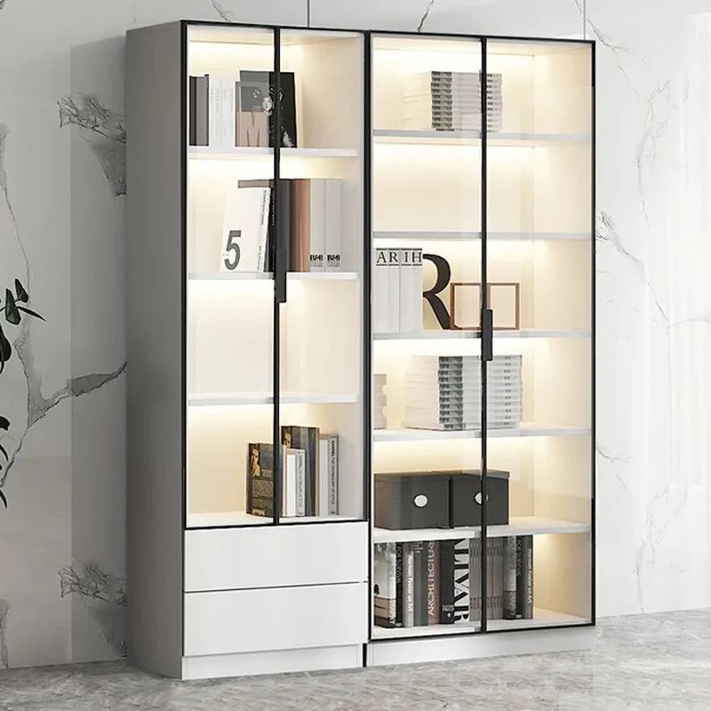 

Bookcase Household Wine Cabinet Display Convenience Fashionable Wine Cabinet Modern Sleek Bar Furniture Juomakaappi XY50JG