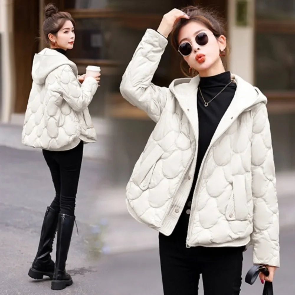 2024 Winter Women\'s Down Jacket White Duck Down Jacket Women\'s Puffy Down Jacket Hooded Women\'s Fashion Parka Coat Coat Feathers