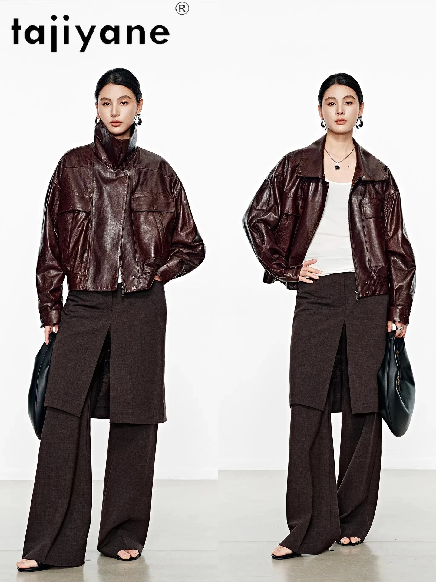 TAJIYANE 100% Real Sheepskin Coats Women Retro Short Outerwears Top-Layer Genuine Leather Jacket 2026 Spring Woman Clothes 가죽자켓