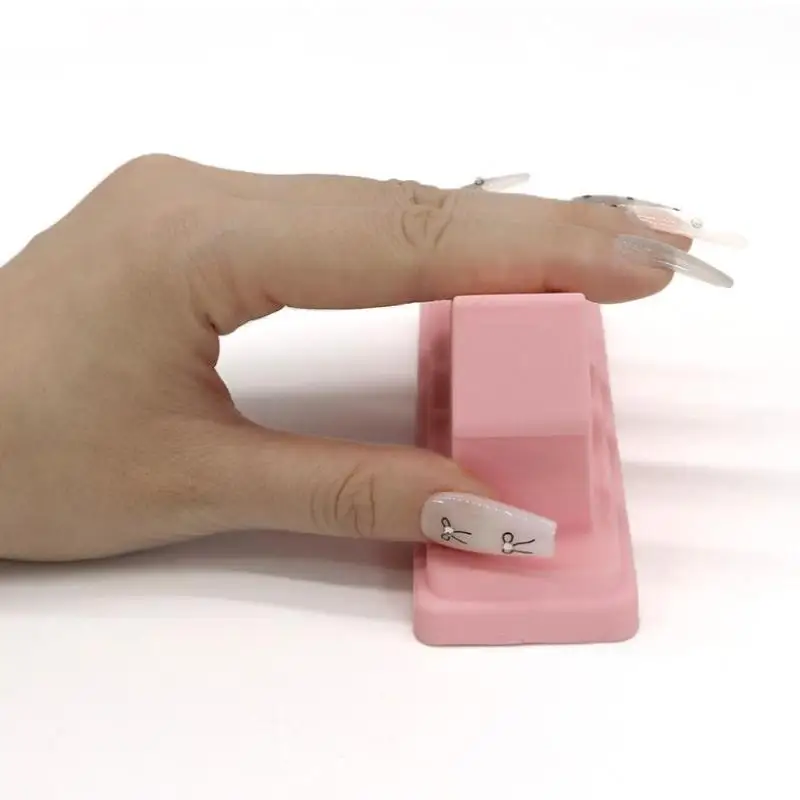 1 pezzo di supporto per dito per nail art, base per allenamento in silicone per principianti, set di strumenti per manicure domestico