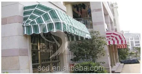 Retractable Awning, Waterproof Polyester Sunshade Canopy, Aluminum Alloy Frame, 0.5m-1.2m Patio French Window Awning