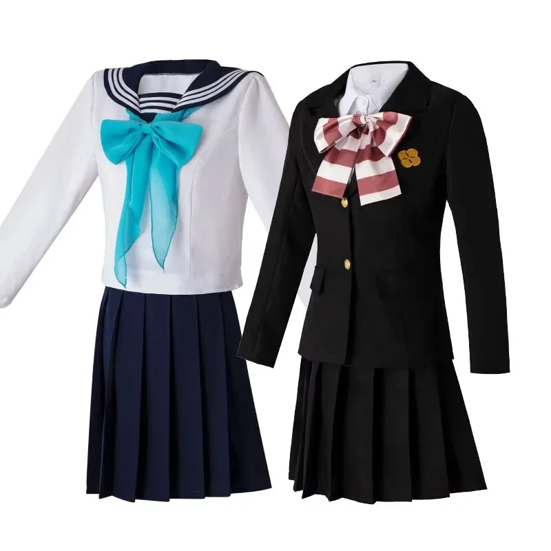 

FC6Anime Komichi Akebi Sailor Suit School Uniform Cosplay Costume Christmas Costume@FC8！