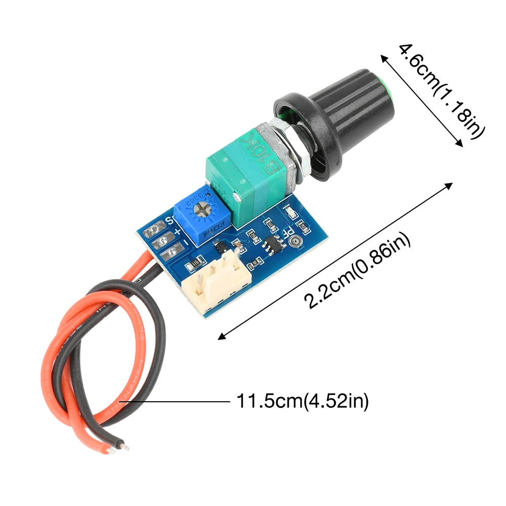 DC12V Manual Four-Wire PWM Fan Speed Motor Controller Board With Knob Switch Electrical Equipment Governor Module Power Supply