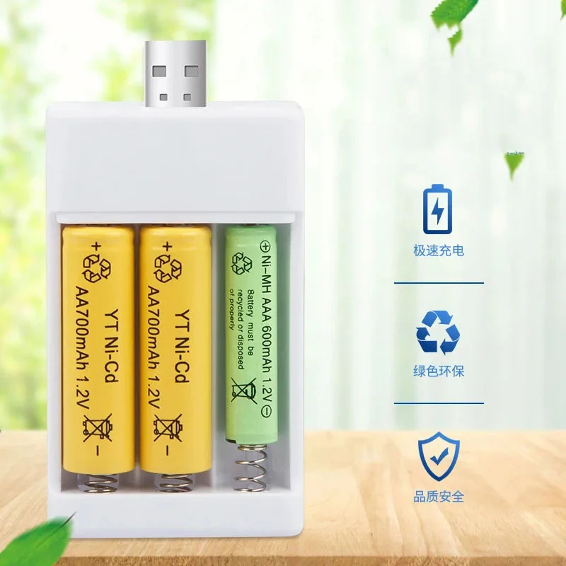 Universal USB Output Battery Charger 2/3/4 Slot Adapter For AA / AAA Battery Rechargeable Quick Charge Battery Charging Tools