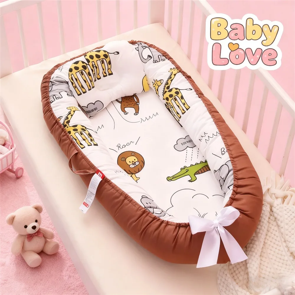 Portable Baby Mobile Bed with Detachable and Washable Bedside Suitable for Co Sleeping Traveling and Daycare Use