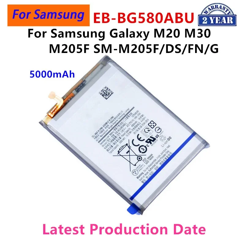 Brand New EB-BG580ABU 5000mAh Replacement Battery For Samsung Galaxy M20 M30 M205F SM-M205F/DS/FN/G Batteries