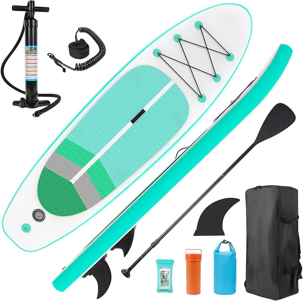 Inflatable Stand Up Paddle Board for Adults Non-Slip Deck Paddleboard with Premium Sup Accessories Including Double Action Pump 1
