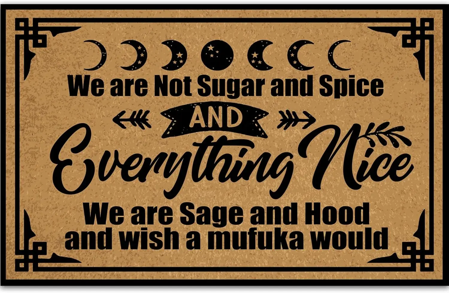 

We are Not Sugar and Spice Everything Doormat Rubber Bathroom Kitchen Mat Garden Garage Door Floor Mat Non-Slip Carpet Entrance