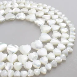 Natural Shell Beads Handmade White Mother Of Pearl Shell Heart Shape Beads 6 8 10 12mm For Diy Bracelet Necklace Jewelry Making