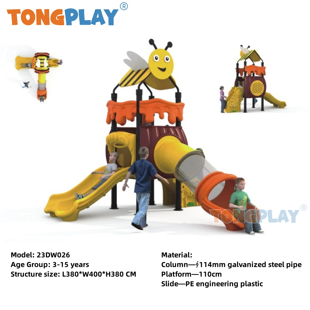 Tong play Medium animal series tobogán al aire libre para bebés, equipo de fábrica de calidad, patio de juegos al aire libre para niños, superventas