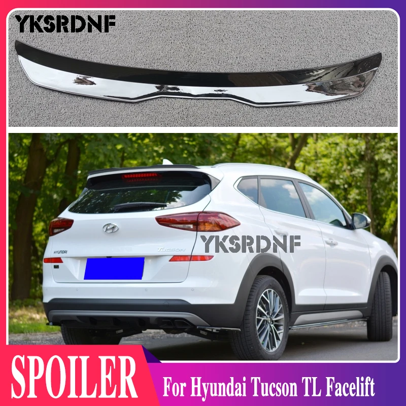 Rear Roof Lip Spoiler For Hyundai Tucson TL Facelift 2019 + Hatchback Spoiler ABS Plastic Gloosy Black Car Tail Wing Decoration