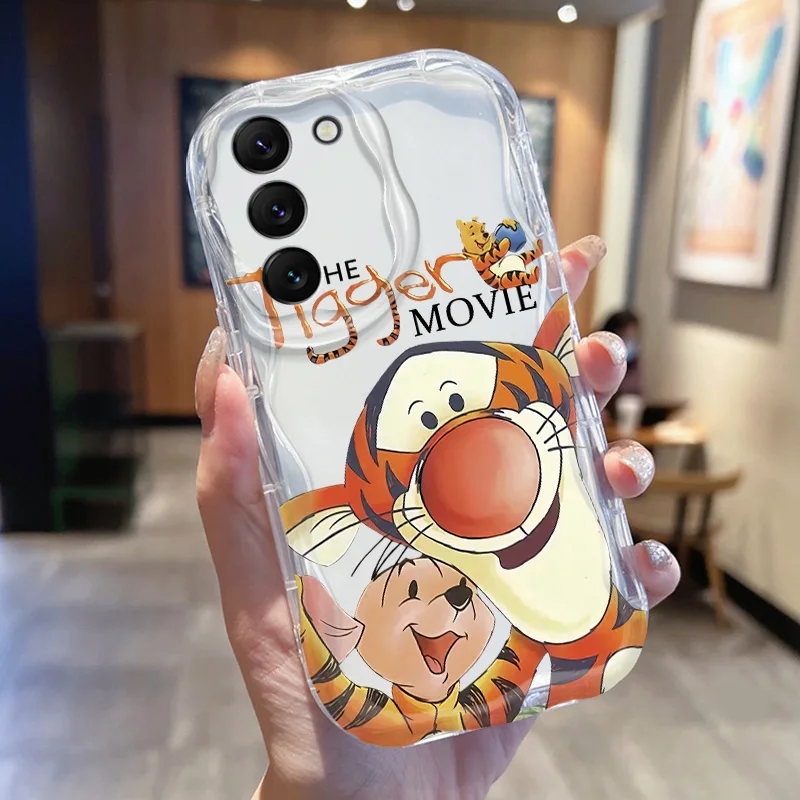 Disney Winnie the Pooh Cream Phone Case For Samsung A 23 21 20 15 14 13 11 10 05 04 03 02 Core S E 4G 5G Funda Shell Soft Cover