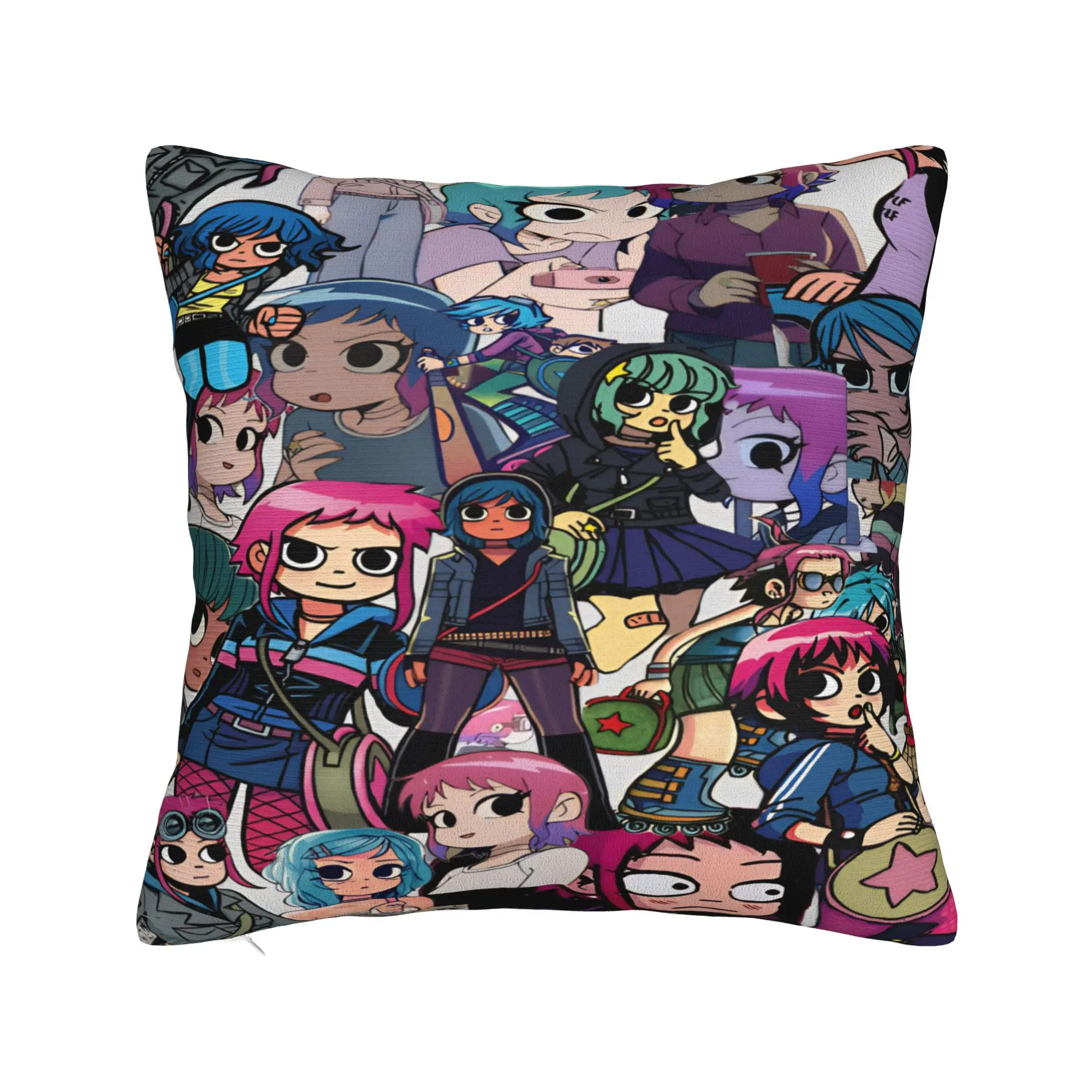 Scott Pilgrim vs. the World Pillowcase Merch Printed Cushion Cover  Pillow Covers Home Decor Zippered Multiple Sizes