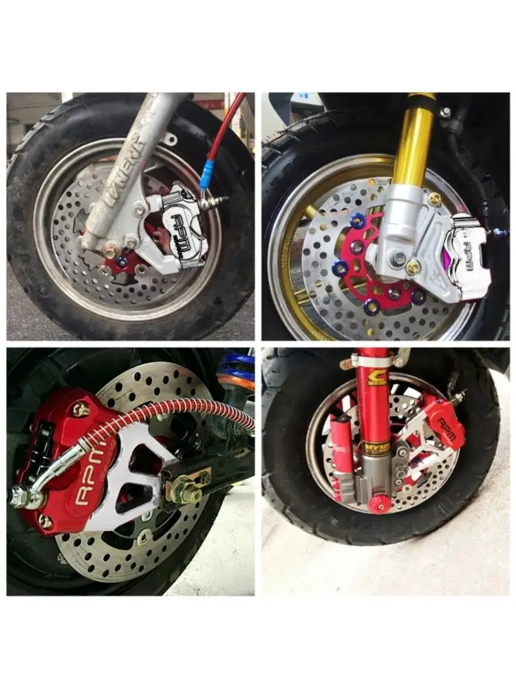 Motorcycle Caliper Brake Disc 200mm 220mm Front Rear 4 Piston Radial Mounting 82mm For Scooter