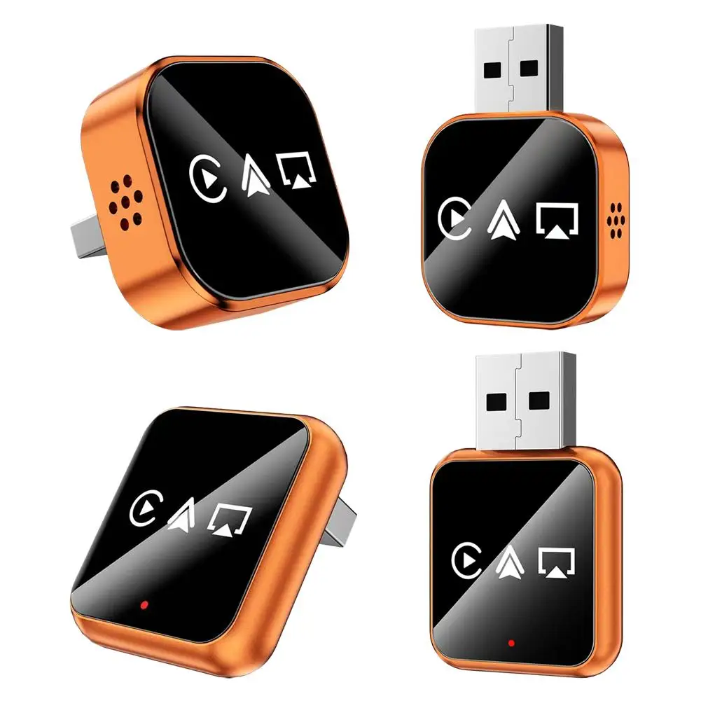 

Беспроводной адаптер CarPlay с функцией Mirror Link, подключение через USB, система Plug and Play для iPhone или Android Auto, 3-в-1, обновление CarPlay 2026