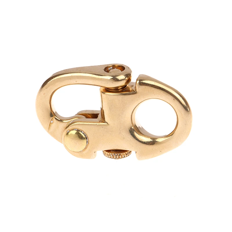 1 pc Solid Brass Buckle Clasp Buckle Keychain Ring Hook Screw Pin Joint Connecter Bag Strap Leather Craft Accessories Parts
