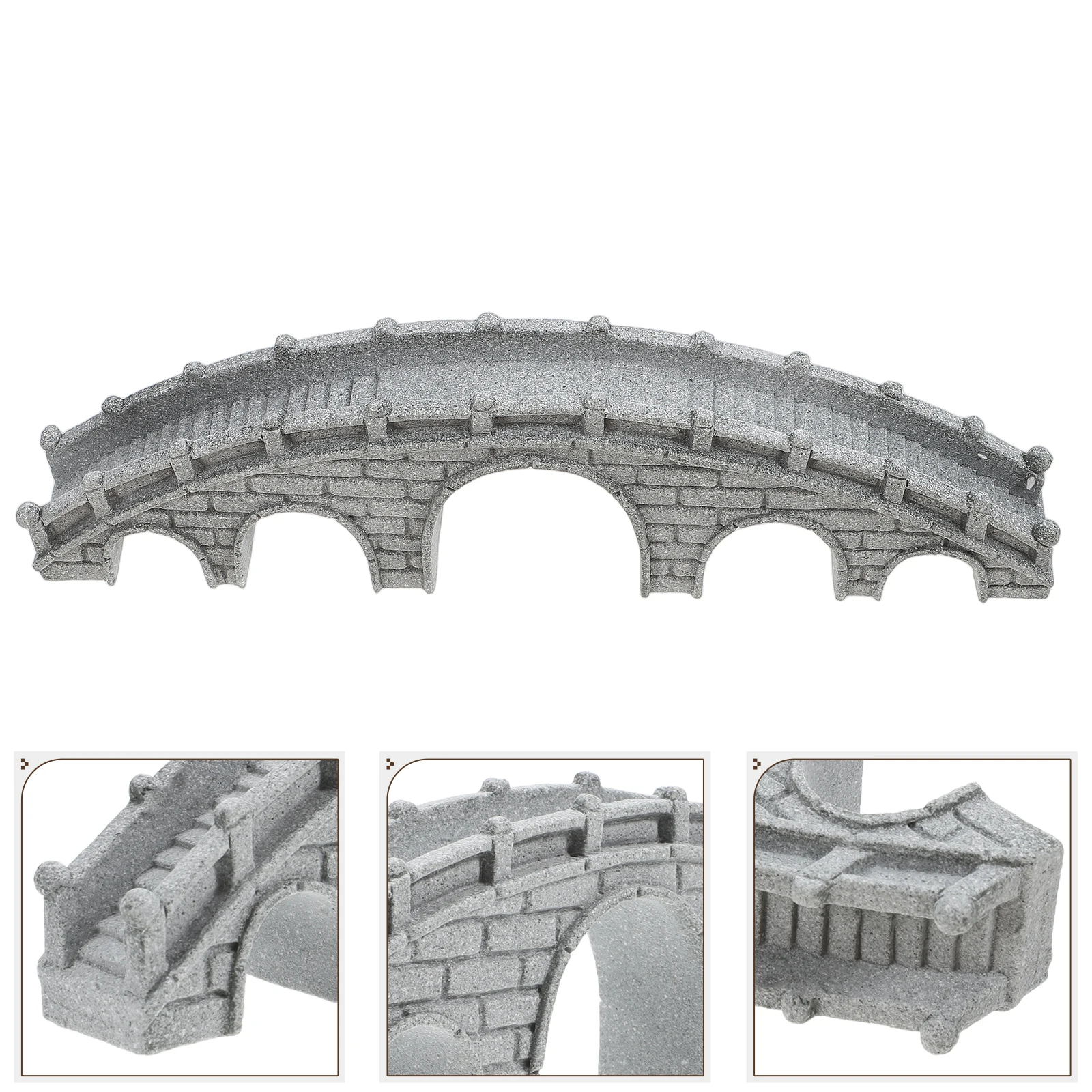 

Exquisite Stone Bridge Bonsai Micro Landscape Ornament Fish Tank Decor Unique Garden Statue Miniature Bridge Glass Container
