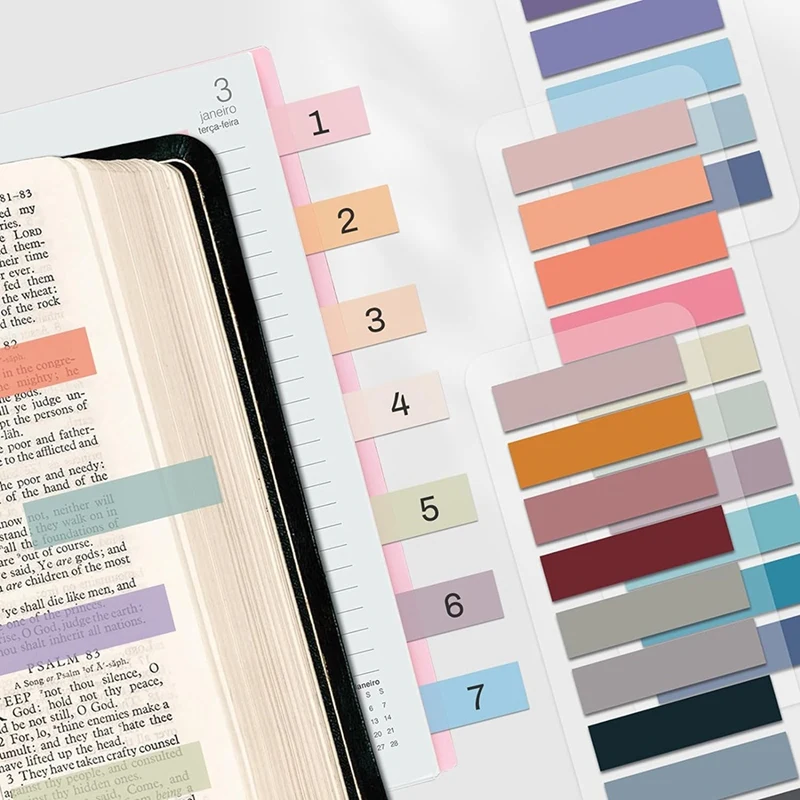 Tabs Sticky Note graváveis, pastas, guias anotação, marcadores de página, classificar arquivos, 120 cores, 2400 pcs