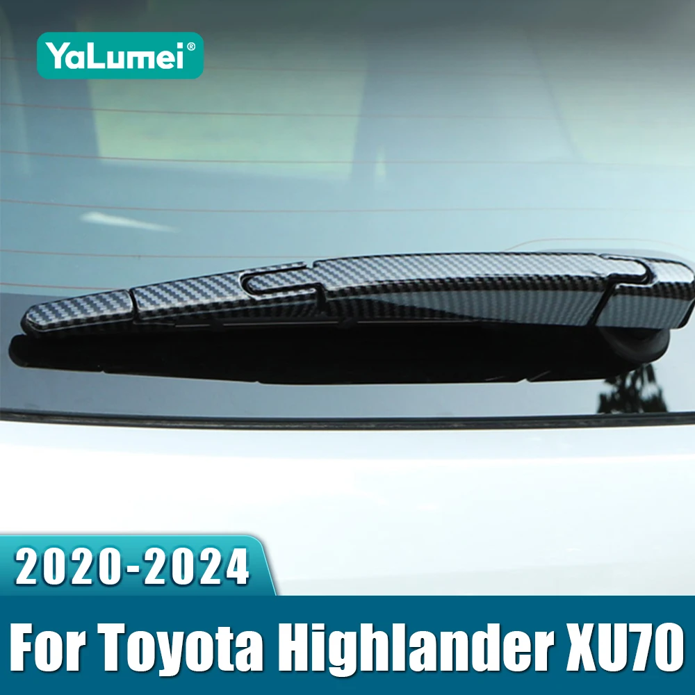 

For Toyota Highlander XU70 2020 2021 2022 2023 2024 Hybrid ABS Car Rear Wiper Window Wiper Cover Frame Trim Stickers