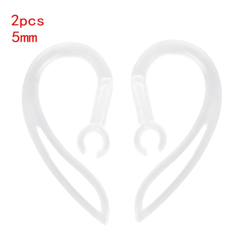 5mm Universal High-quality Bluetooth-compatible Replacement Soft Silicone Transparent Ear Hooks for Earpiece